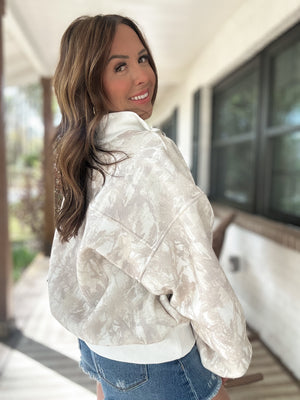 Alice Vintage Camo Collared Pullover