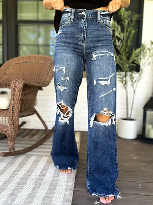 Heather High Rise Rigid Vintage Flare