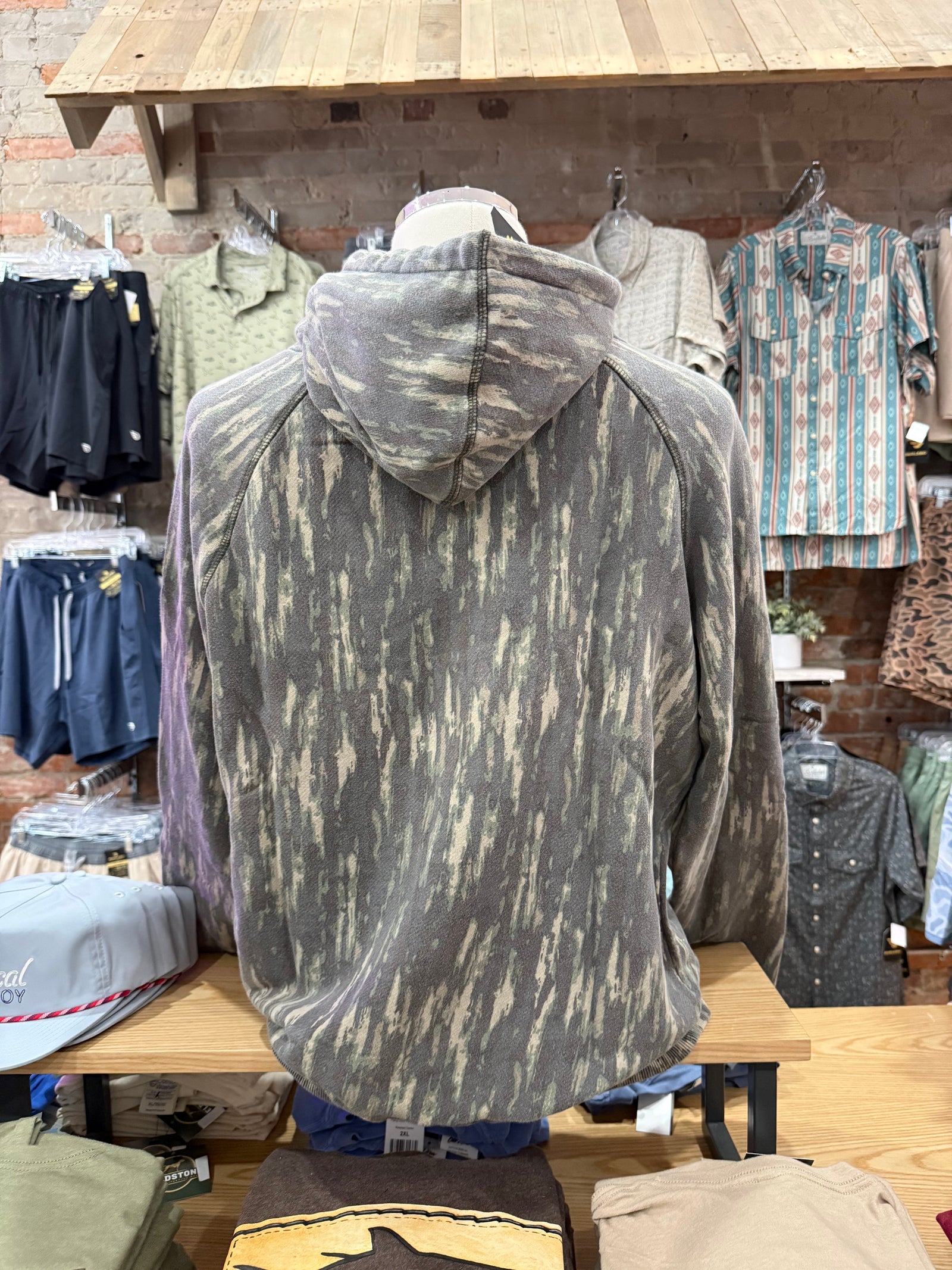 Burlebo Vintage Washed Fleece Hoodie - Midland Camo