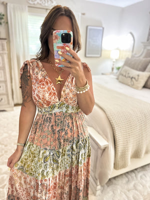 Mckenzie Tie Shoulder Maxi Dress