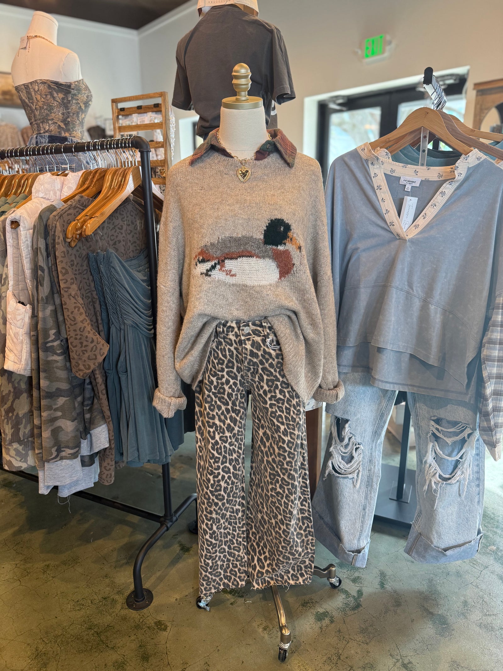 Oliva High Rise Leopard Wide Legged Pants