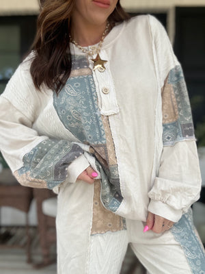 Gemma Bandana Patchwork Top