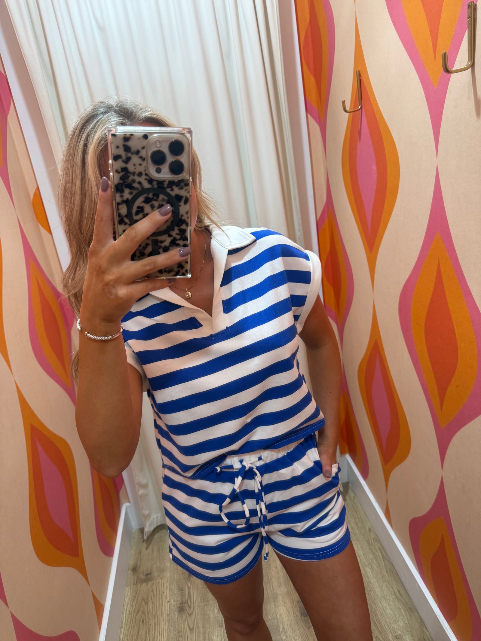 Quinn Striped Collared Top