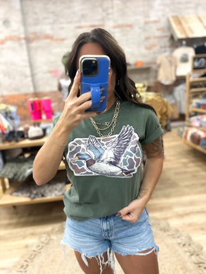 Hunter Green Mallard Comfort Colors Tee