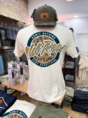 Old Row - 80s Camo Circle Pocket Tee - Ivory