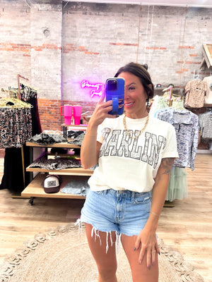 Camo Darlin' Comfort Color Tee - Cream