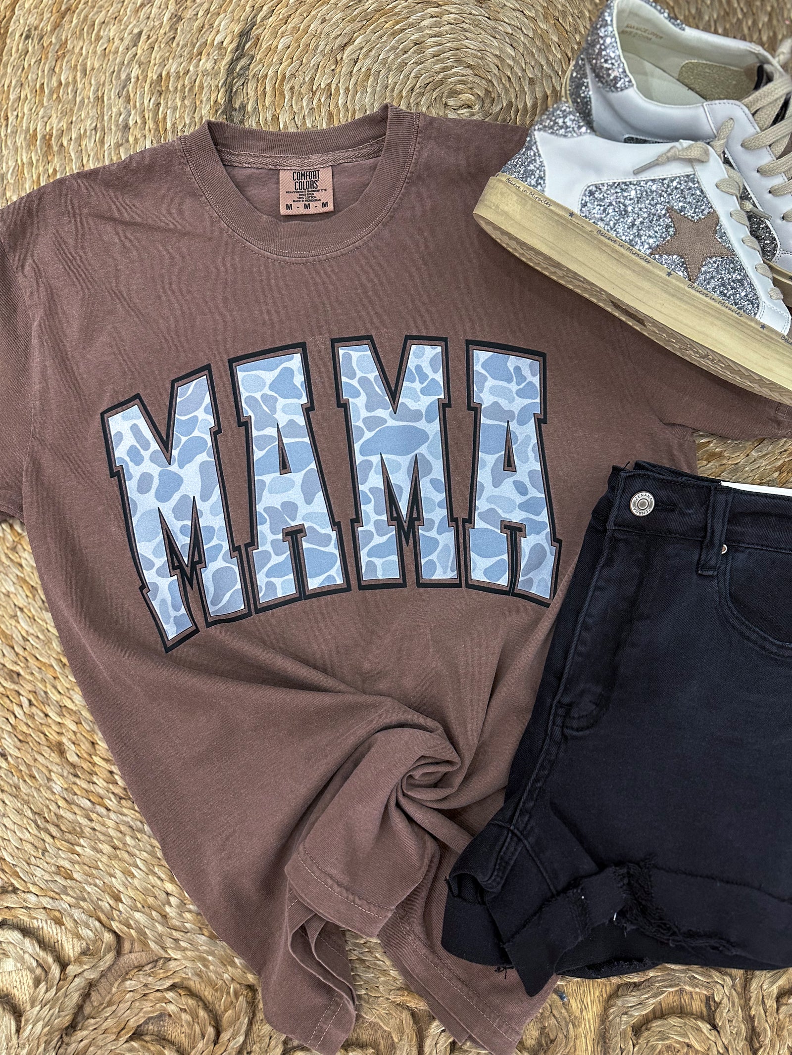 Gray Camo Mama Tee