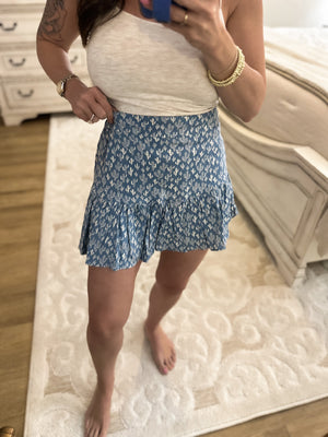 Small Town Nights Flowy Skort