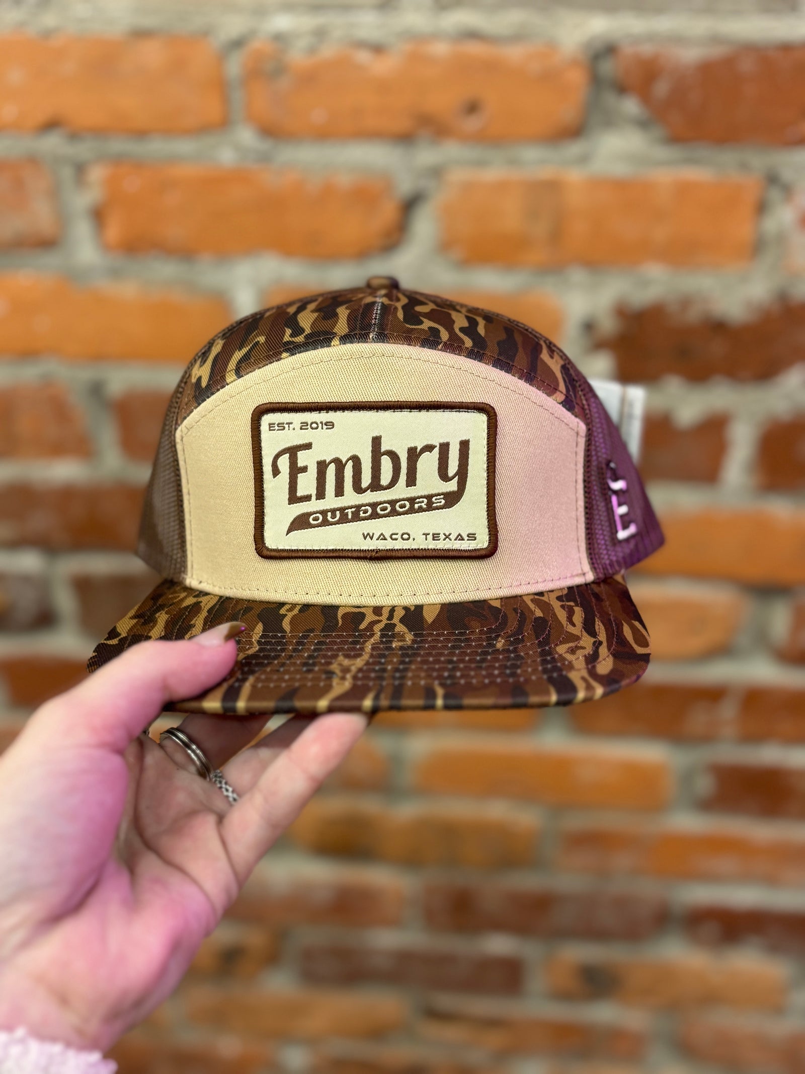 Brown Ranch 7 Panel "Retro" Hat