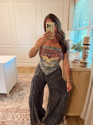 Free Bird Scarf Top - Camo