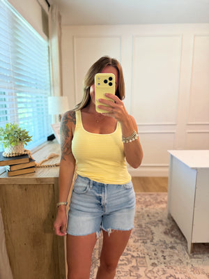 Tonya Striped Tank Top - Banana
