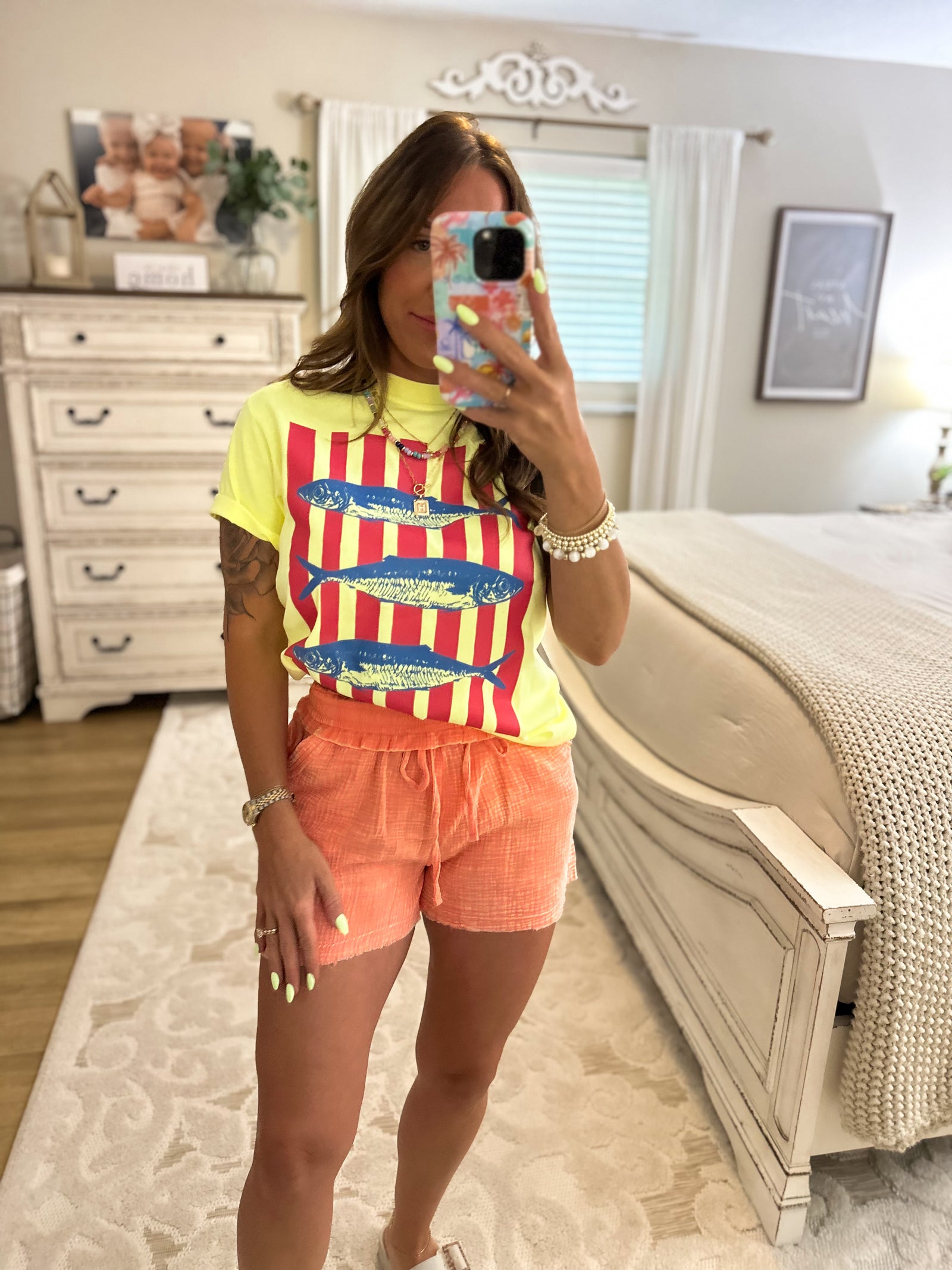 Sardine Stripes Comfort Colors Tee