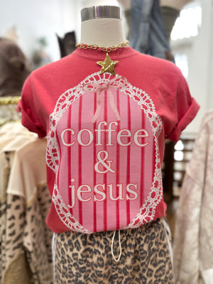 Coffee and Jesus Comfort Colors Tee