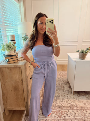 Georgina Striped Pants - Lavender