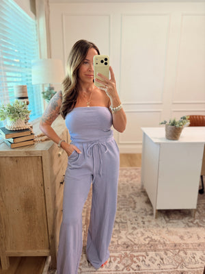 Georgina Striped Pants - Lavender