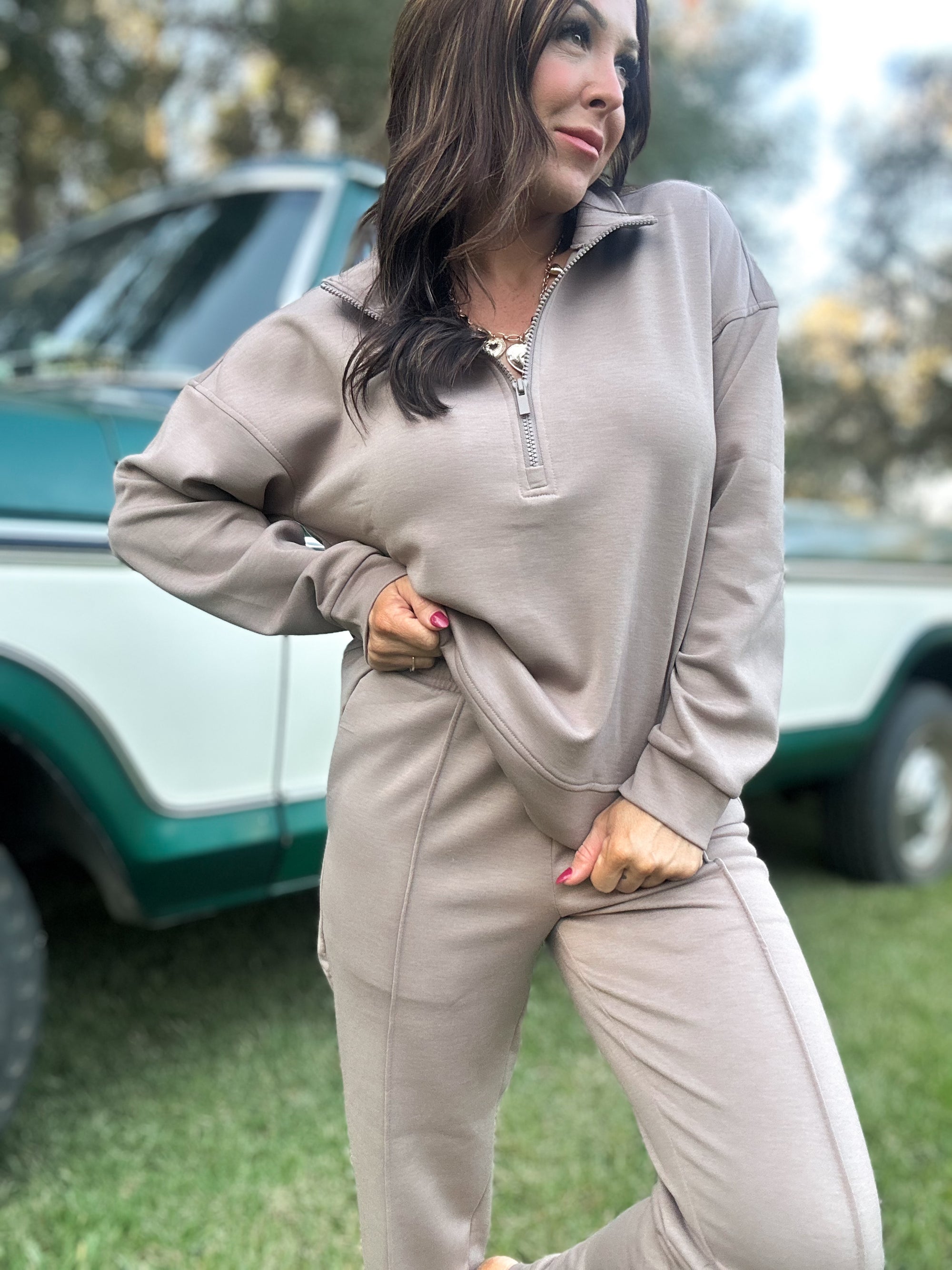 DOORBUSTER - Britt Half Zip Pullover - Cocoa