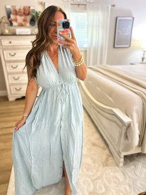 Sophia Maxi Dress - Misty Blue