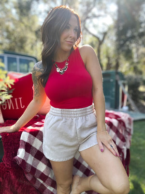 DOORBUSTER - Jeri Acid Washed Shorts - Ash Mocha