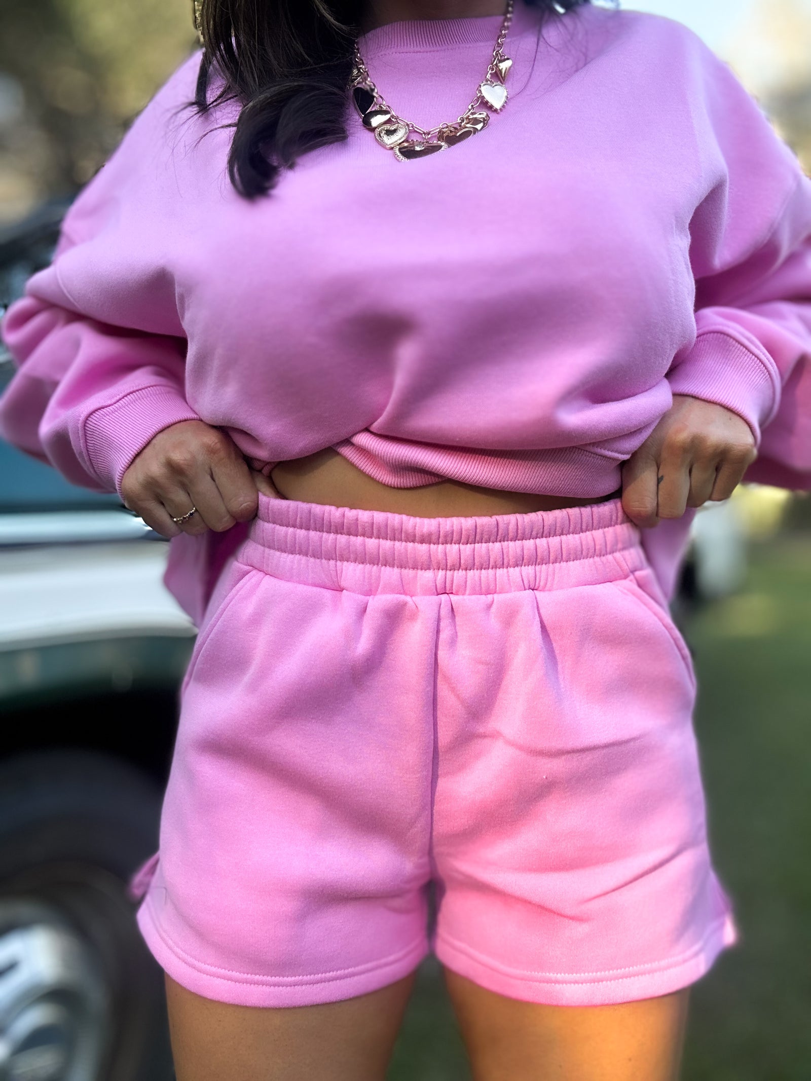 DOORBUSTER - Gabi Fleece Shorts - Candy Pink