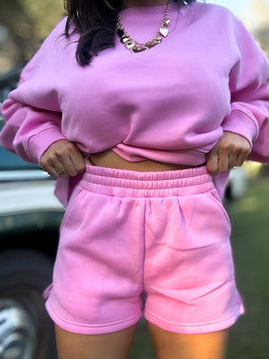 DOORBUSTER - Gabi Round Neck Pullover Candy Pink