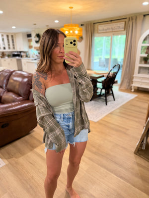 Chelsea Double Lined Tube Top - Sage