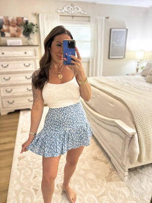 Small Town Nights Flowy Skort