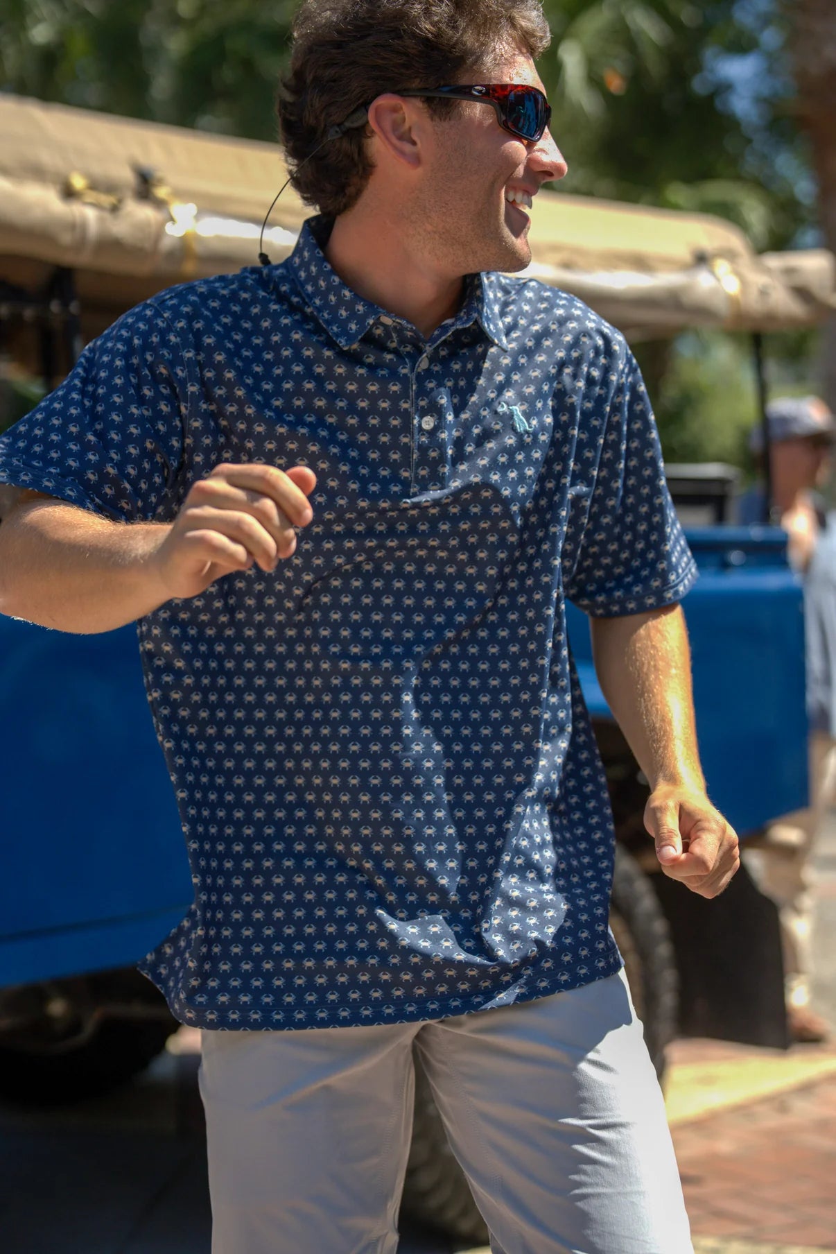 Local Boy Dirty Myrtle Polo - Blue Crab