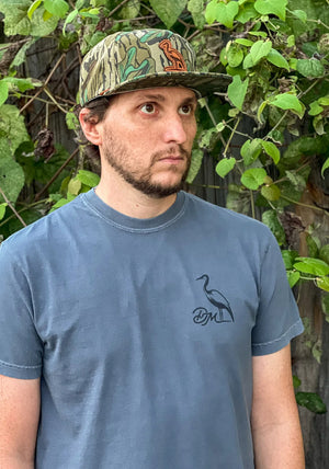 Green Wing Stamp Tee - Denim