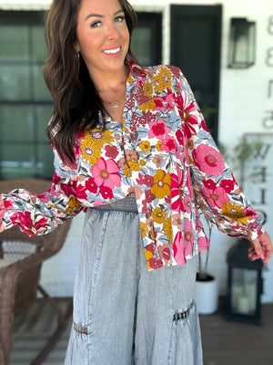 Oakley Woven Floral Print Top