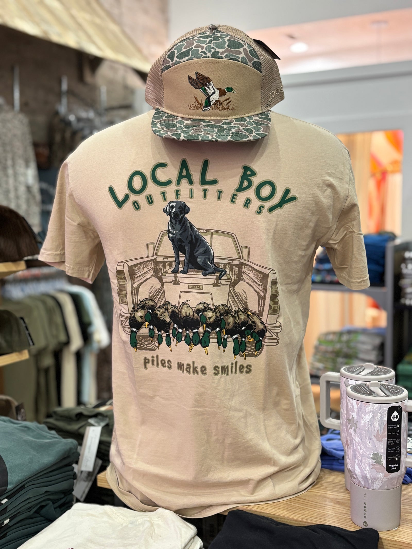 Local Boy Piles Makes Smiles Tee