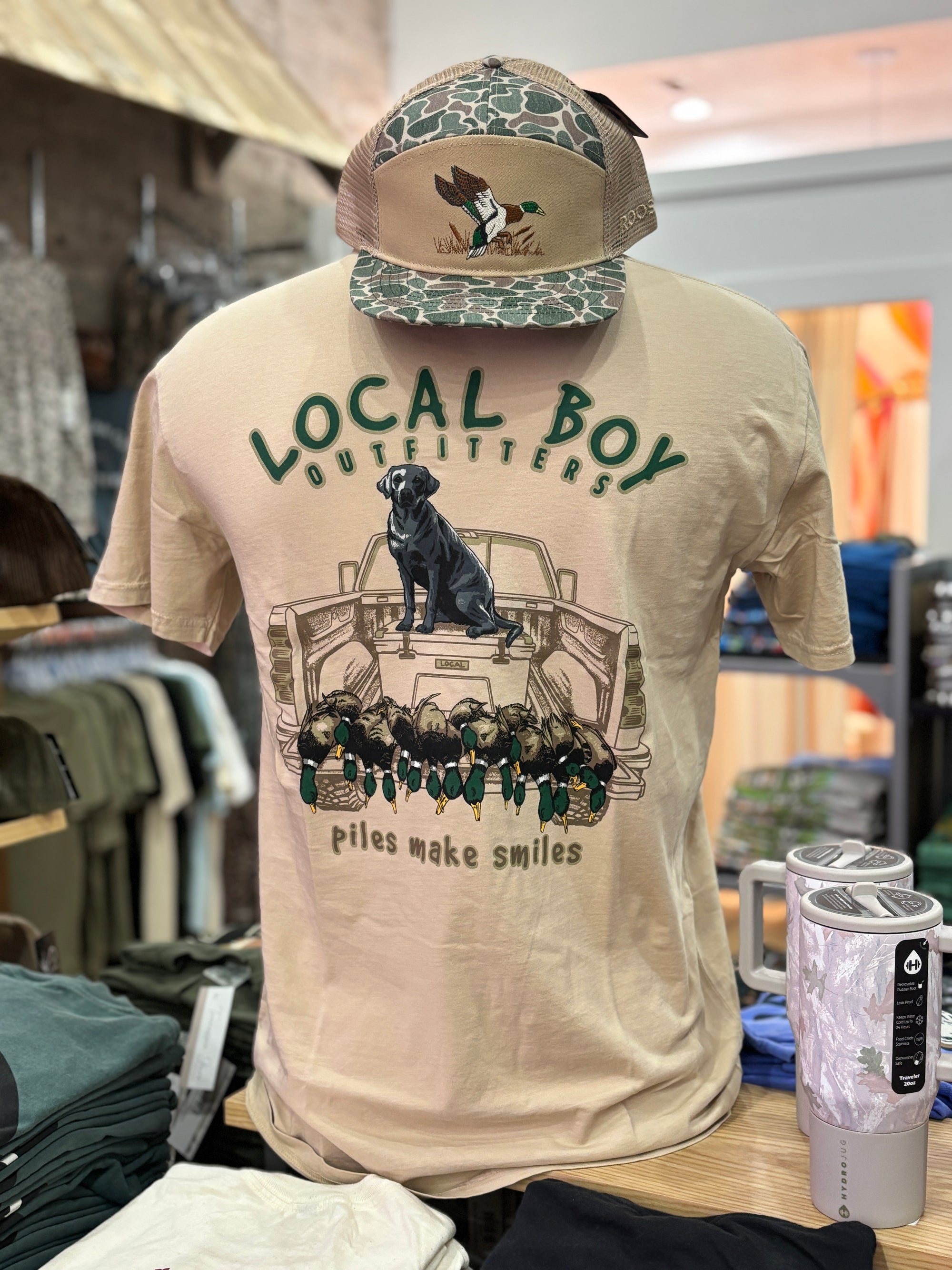 Local Boy Piles Makes Smiles Tee