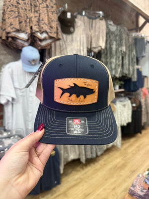 Shoot & Reel Tarpon Patch Hat - Navy/ Khaki