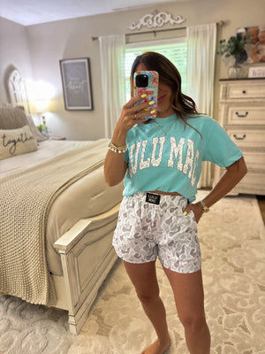 LuluMac Gray Camo Tee - Chalky Mint