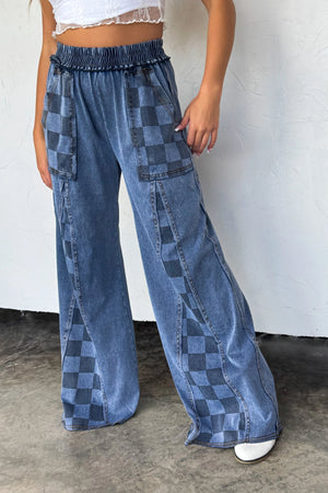 Groove On Checkered Flare Pants
