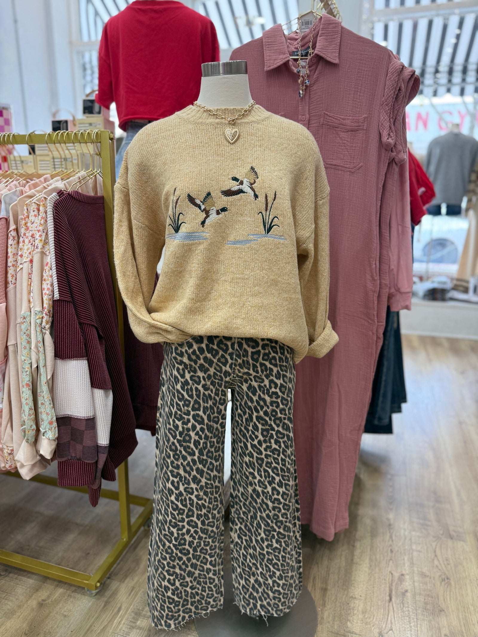 Oliva High Rise Leopard Wide Legged Pants