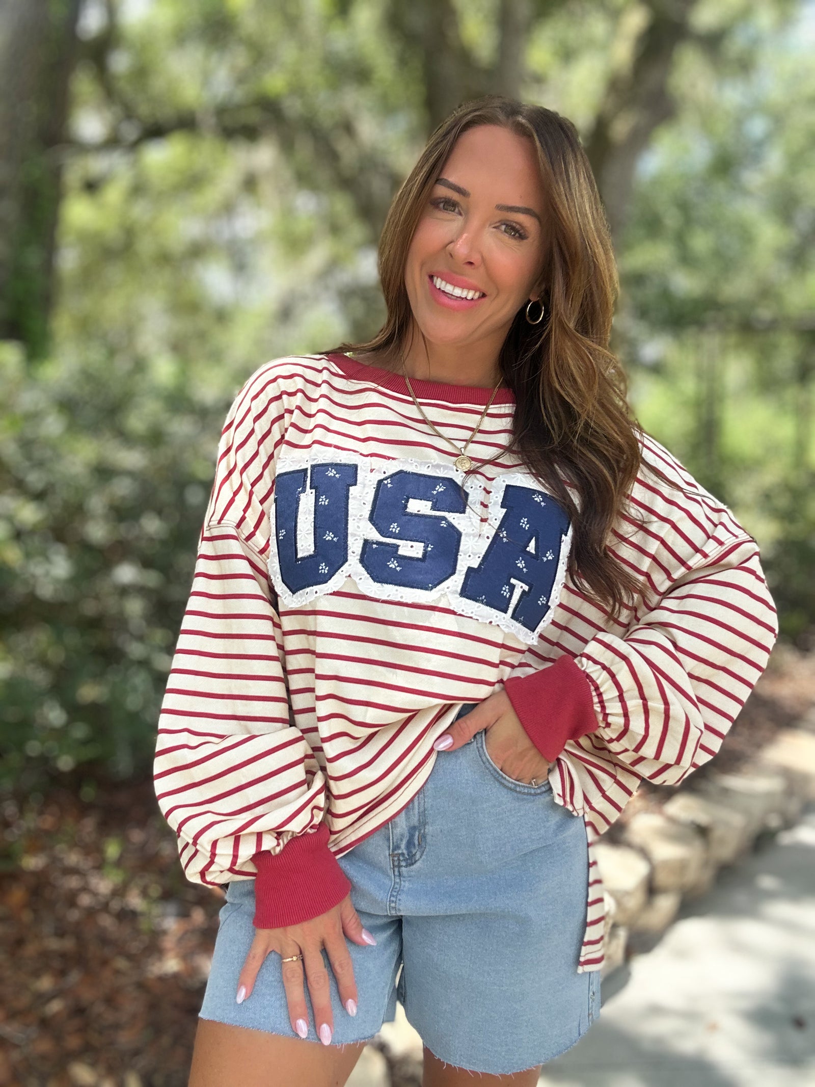 Proud American Girl Oversized Top