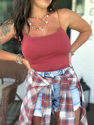 Layton Plaid Button Down Top