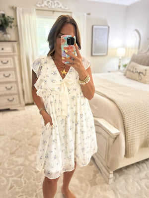 Remember Me Flutter Sleeve Dress