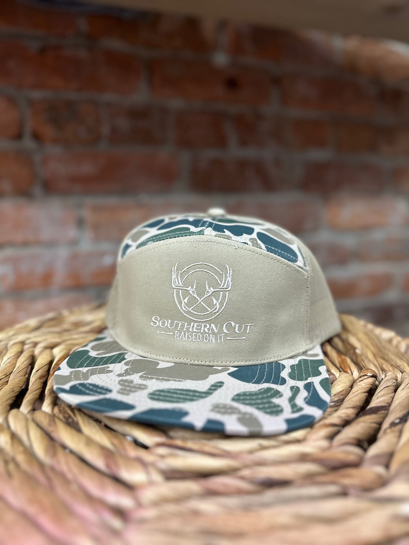Southern Cut Embroidered Logo 7 Panel Hat