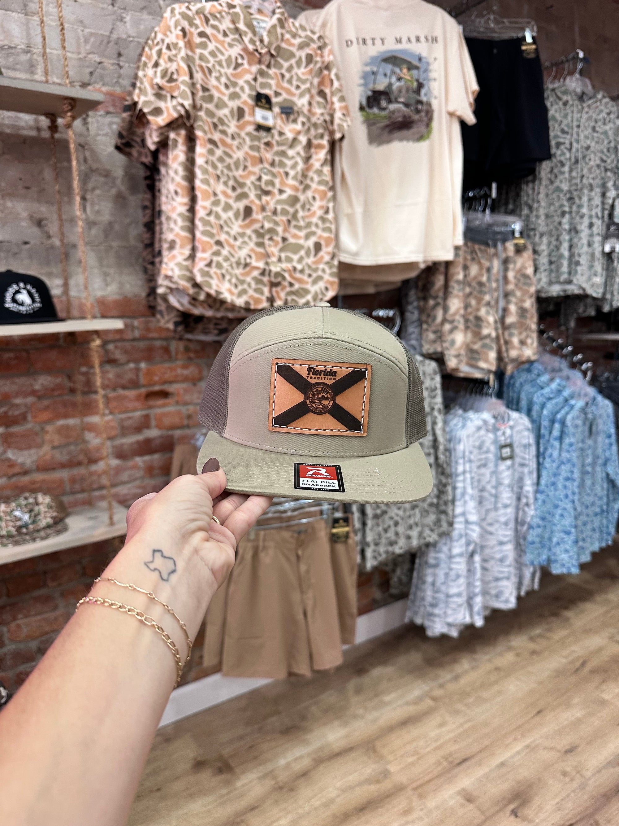 Florida Traditions - Pale Khaki Florida Flag