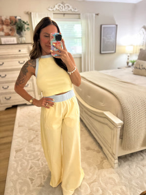 Summer Dreams Razer Back Crop Top - Butter Cream