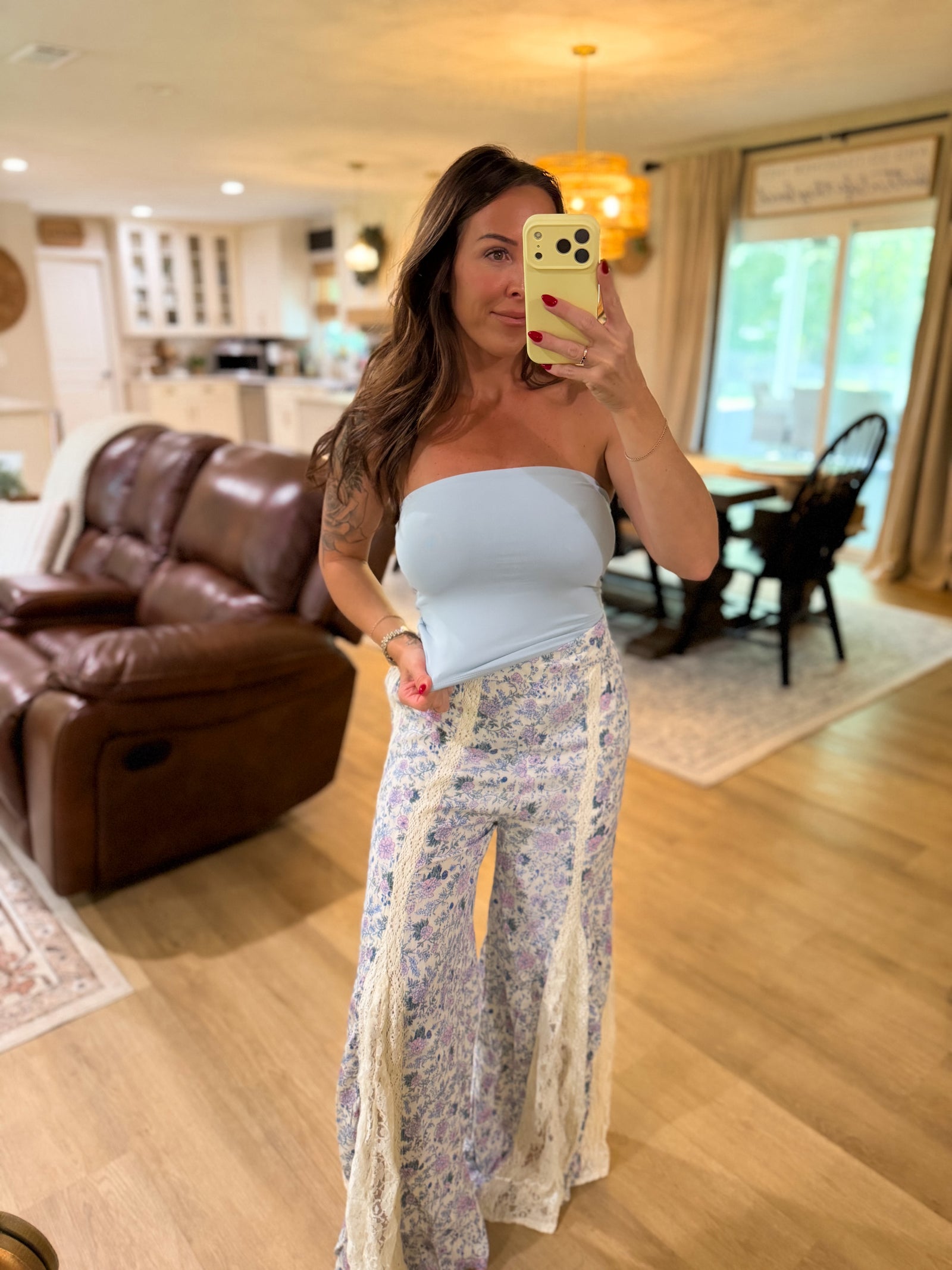 Chelsea Double Lined Tube Top - Dusty Blue
