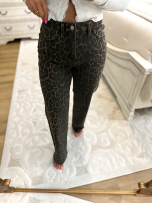 Paris Leopard High Rise Jeans