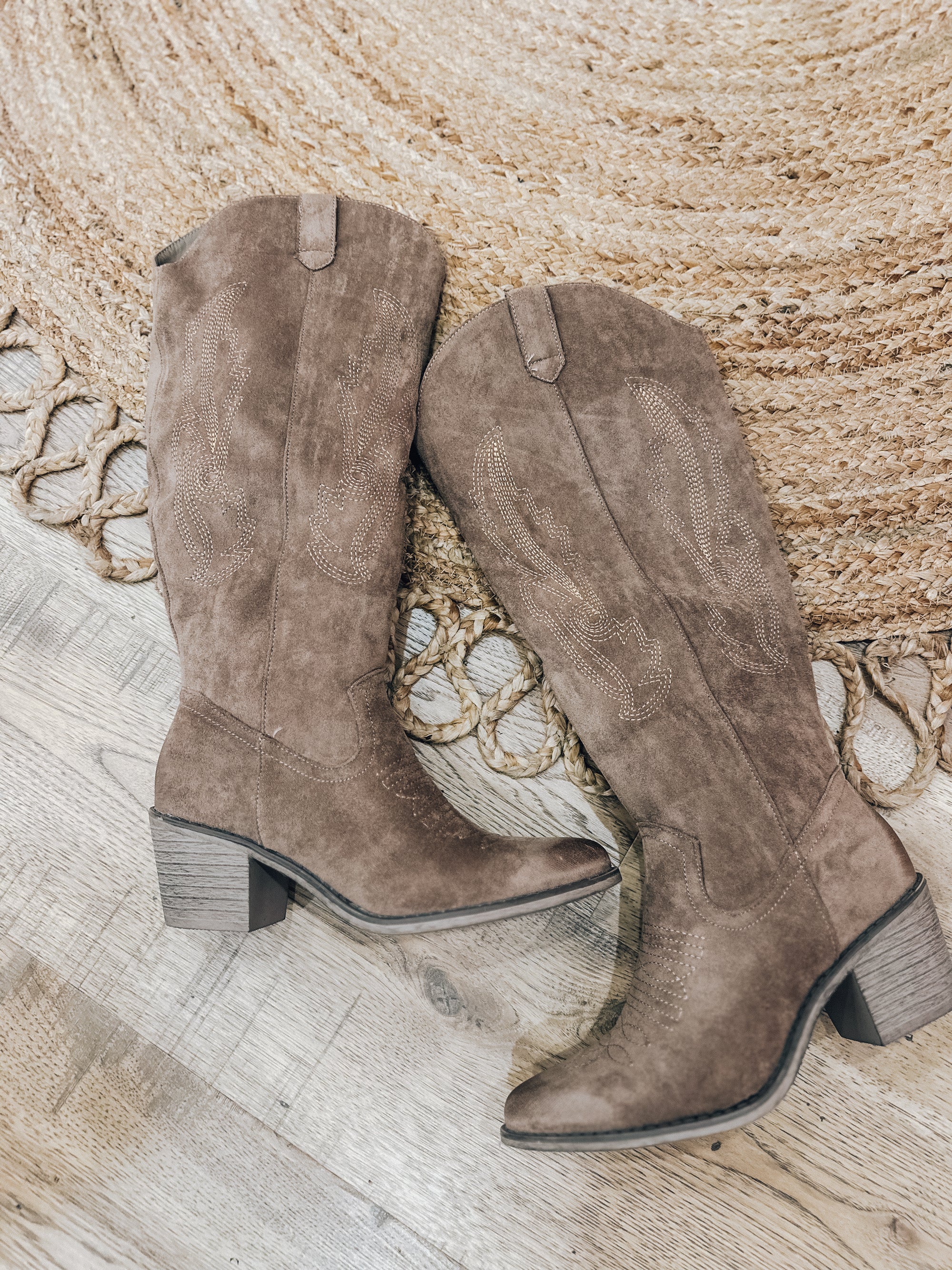 Get A Move On Taupe Boots