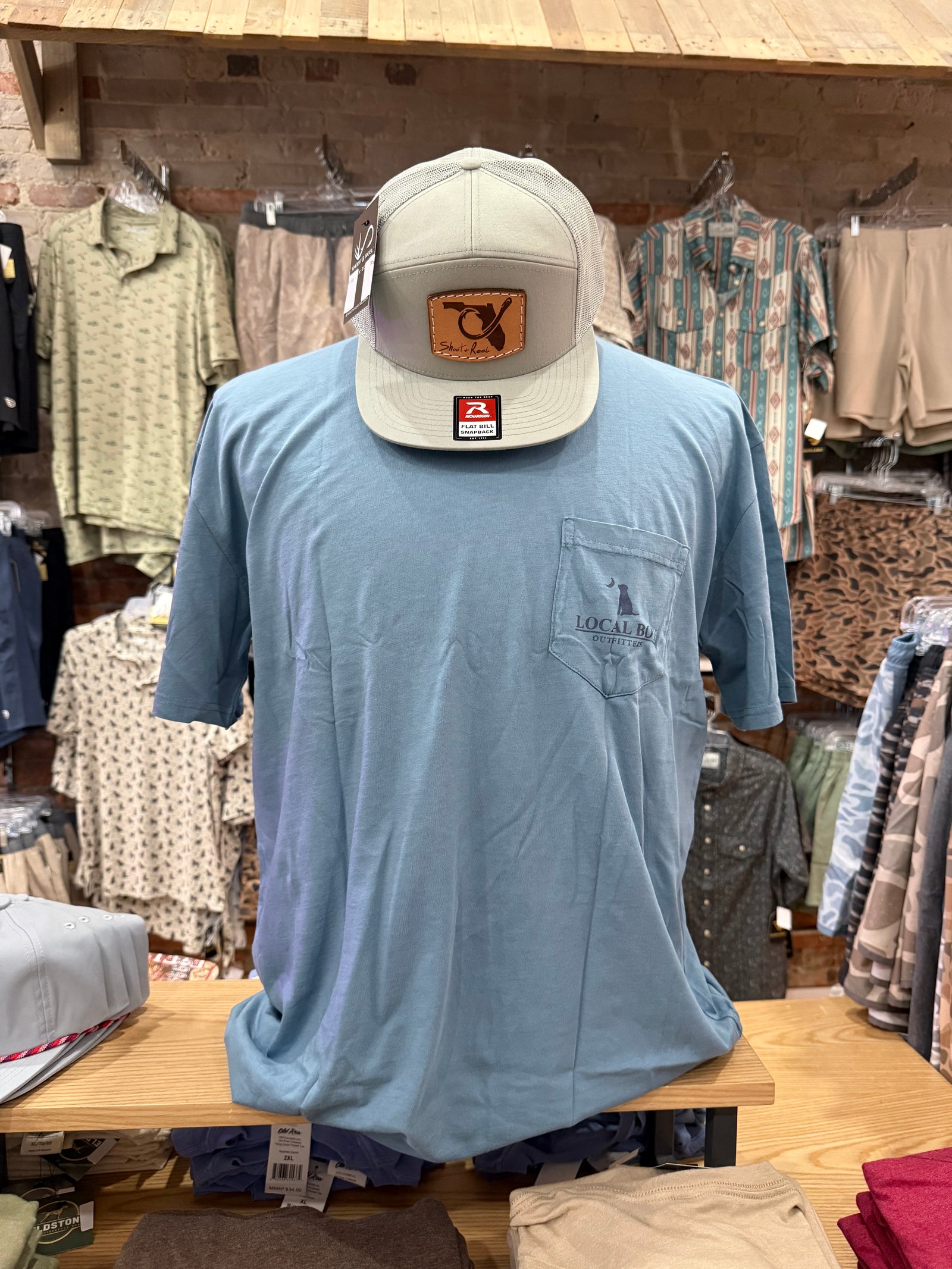 Local Boy Redfish Hook Tee - Slate