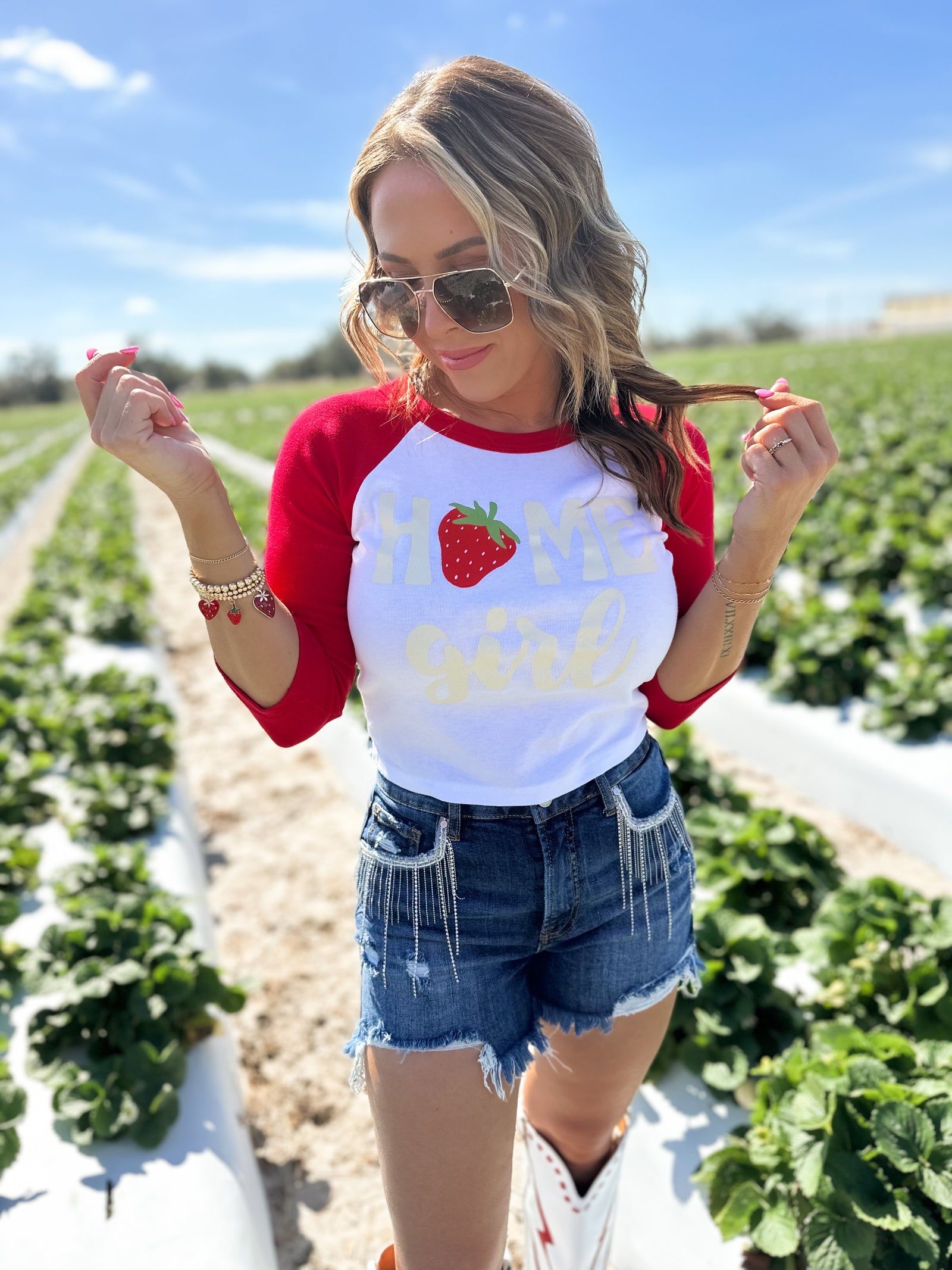 Home Girl Cropped Raglan Tee