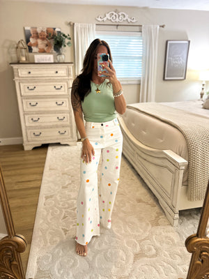 Holly Pastel Polka Dot Pants