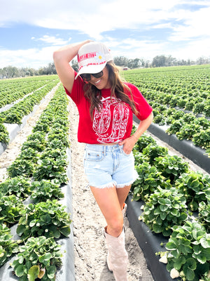 Howdy Honey Tee - Red - PREORDER