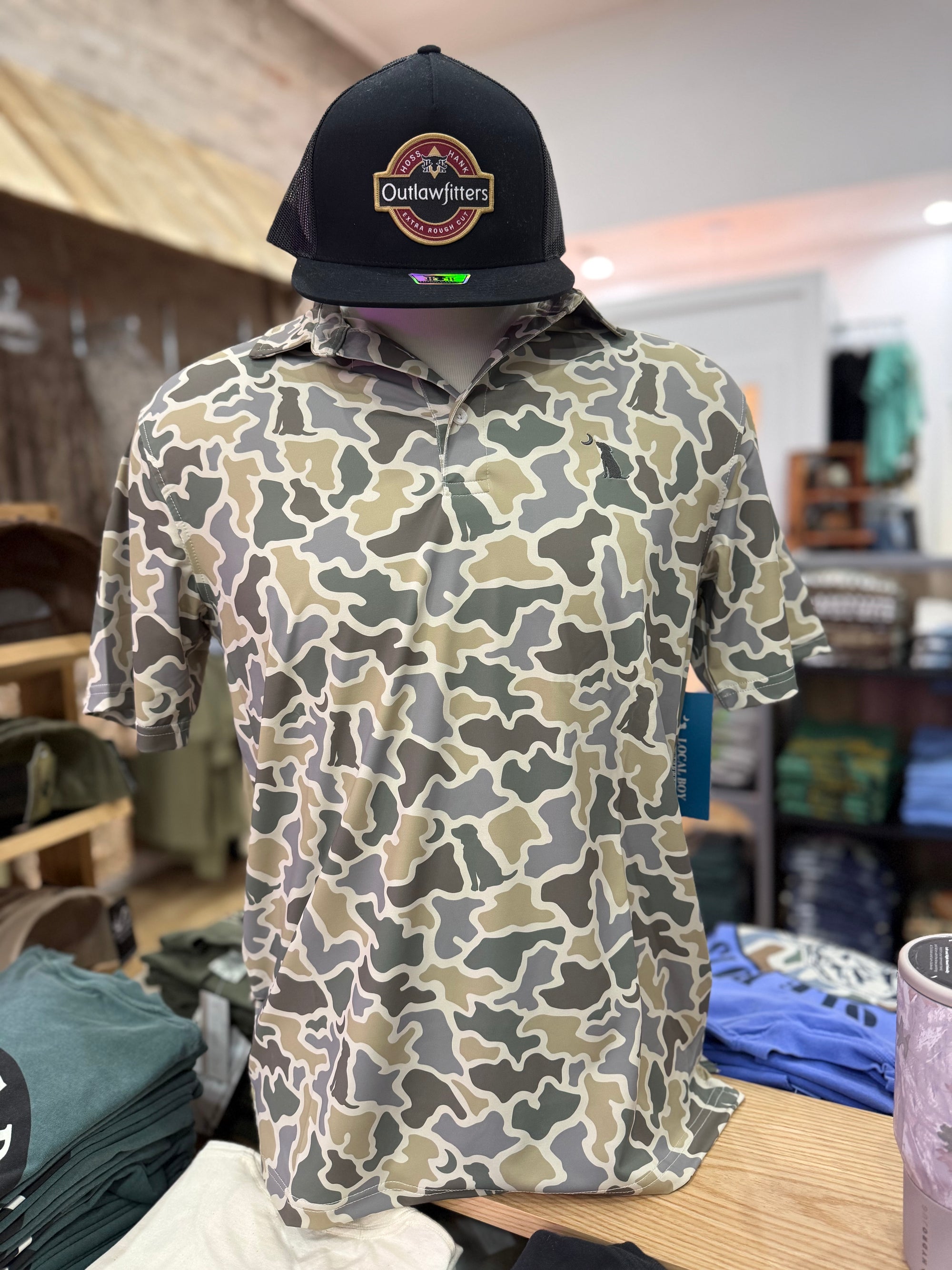 Local Boy Dirty Myrtle Polo - Sand Dog & Moon Camo