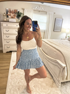 Small Town Nights Flowy Skort